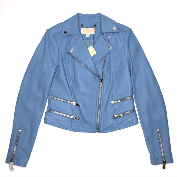 MICHAEL KORS LEATHER MOTO JACKET - Picture 3 of 7